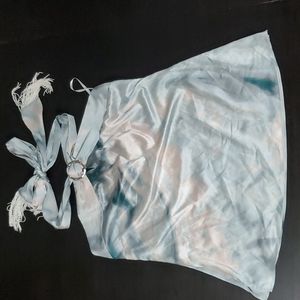 WHBM tye dye halter blouse top L